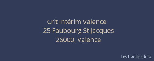 Crit Intérim Valence