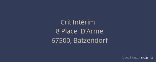 Crit Intérim