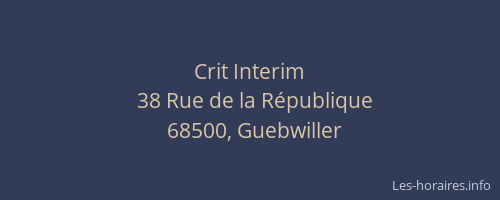 Crit Interim