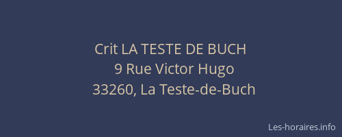 Crit LA TESTE DE BUCH