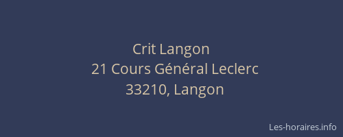 Crit Langon