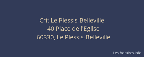 Crit Le Plessis-Belleville