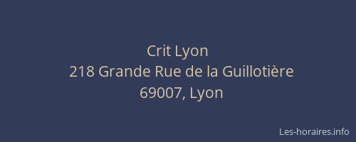 Crit Lyon