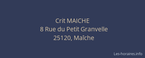 Crit MAICHE