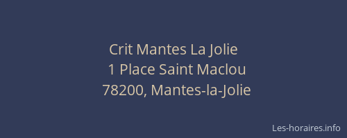Crit Mantes La Jolie