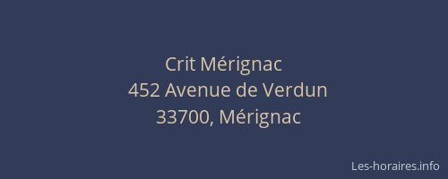Crit Mérignac