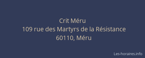 Crit M&eacute;ru