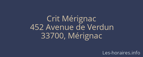 Crit Mérignac