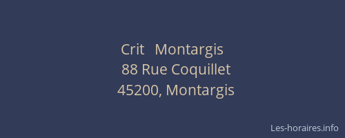 Crit   Montargis