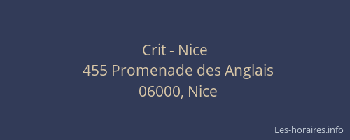 Crit - Nice