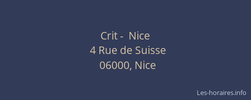 Crit -  Nice