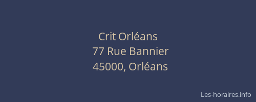Crit Orléans