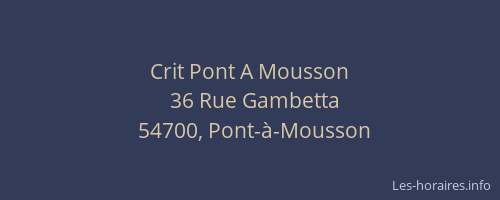 Crit Pont A Mousson