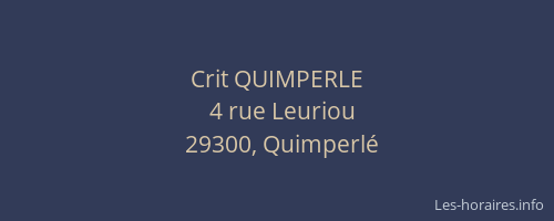Crit QUIMPERLE