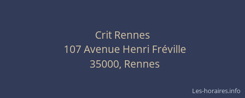Crit Rennes