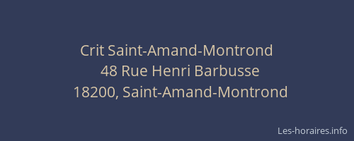 Crit Saint-Amand-Montrond