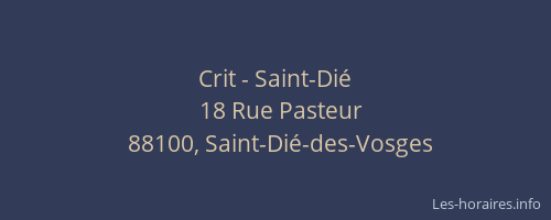 Crit - Saint-Dié