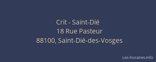 Crit - Saint-Di&eacute;