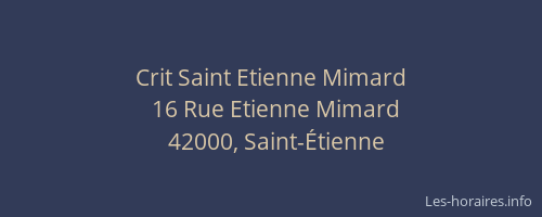 Crit Saint Etienne Mimard