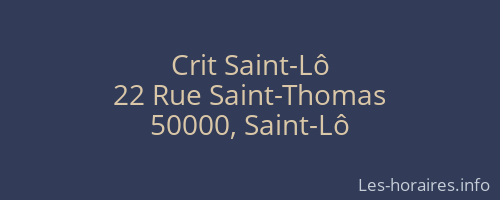 Crit Saint-Lô