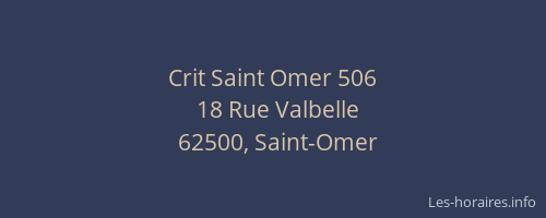 Crit Saint Omer 506