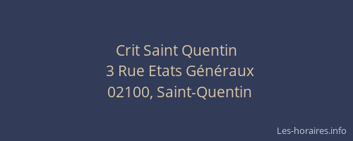 Crit Saint Quentin