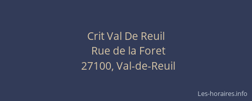 Crit Val De Reuil