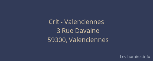 Crit - Valenciennes
