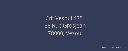 Crit Vesoul 475