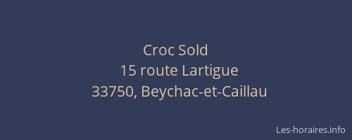 Croc Sold