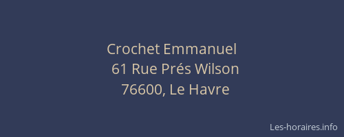 Crochet Emmanuel
