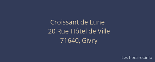 Croissant de Lune