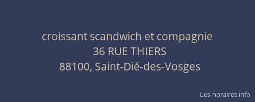 croissant scandwich et compagnie