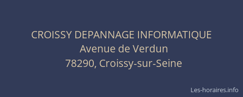 CROISSY DEPANNAGE INFORMATIQUE