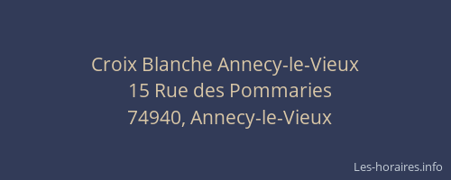 Croix Blanche Annecy-le-Vieux