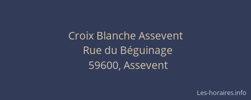 Croix Blanche Assevent