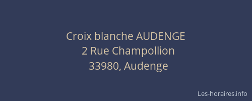 Croix blanche AUDENGE