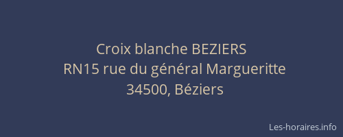 Croix blanche BEZIERS