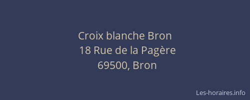 Croix blanche Bron