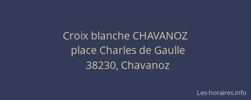 Croix blanche CHAVANOZ
