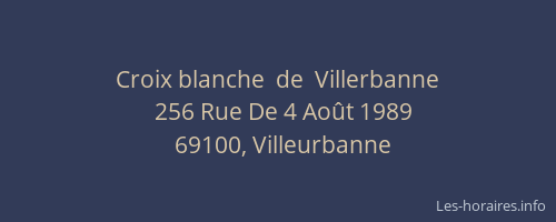 Croix blanche  de  Villerbanne