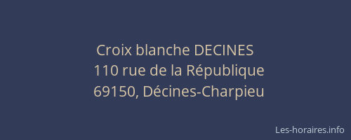 Croix blanche DECINES