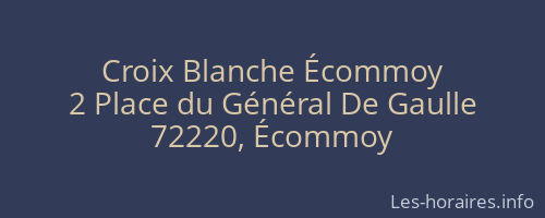 Croix Blanche Écommoy
