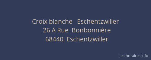 Croix blanche   Eschentzwiller