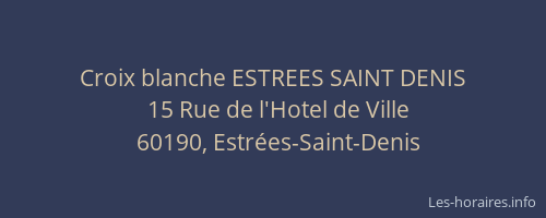 Croix blanche ESTREES SAINT DENIS