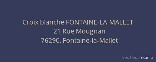 Croix blanche FONTAINE-LA-MALLET