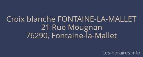 Croix blanche FONTAINE-LA-MALLET