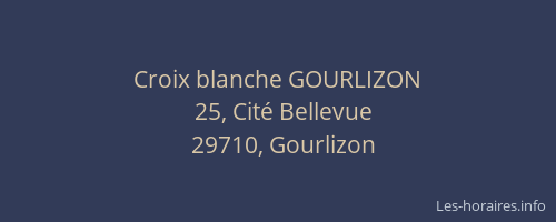 Croix blanche GOURLIZON
