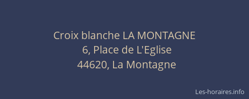 Croix blanche LA MONTAGNE