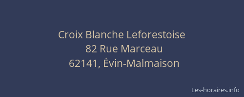 Croix Blanche Leforestoise